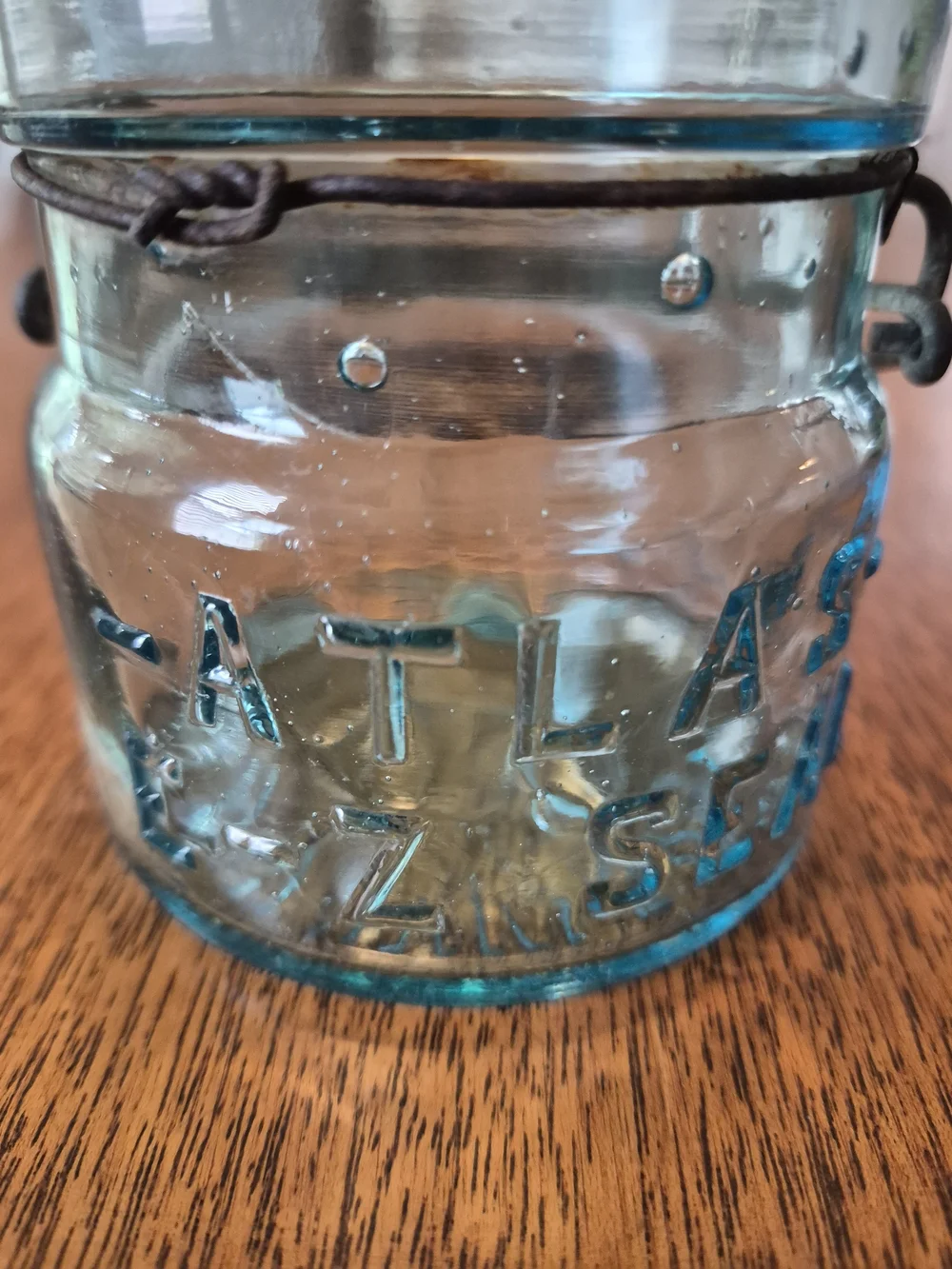 Vintage- Atlas E-Z Seal  Blue Glass Food Storage Jar‎ with Lid